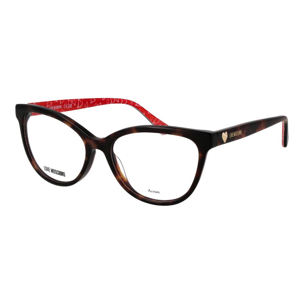 Love Moschino Brown Acetate Glasses Frames