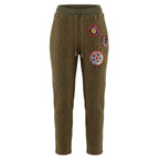Green mesh women’s pants by Mr&Mrs Italy featuring a stylish, lightweight design and relaxed fit.