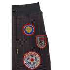 Blue knit women's pants by Mr&Mrs Italy, featuring a comfortable fit and stylish design.