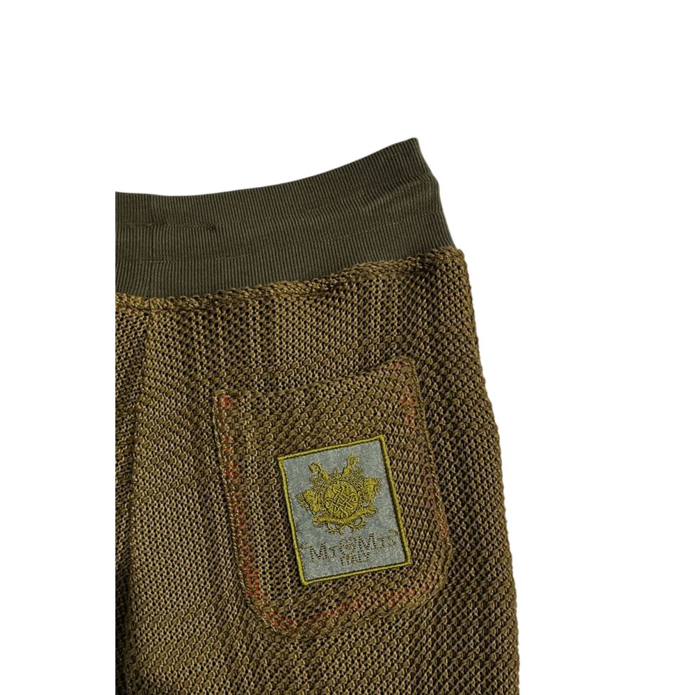 Green mesh women’s pants by Mr&Mrs Italy featuring a stylish, breathable design and comfortable fit.