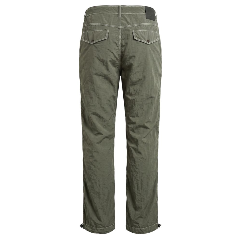 Green fabric men's pants by Mr&Mrs Italy with a tailored fit and classic style, displayed on a neutral background.