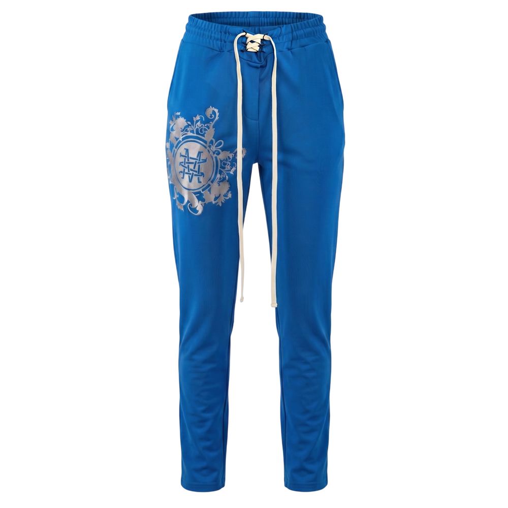 Blue viscose women’s pants by Mr&Mrs Italy, stylish and comfortable, featuring a relaxed fit and modern design.