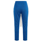Blue viscose women's pants by Mr&Mrs Italy, featuring a relaxed fit and stylish design, perfect for casual or office wear.