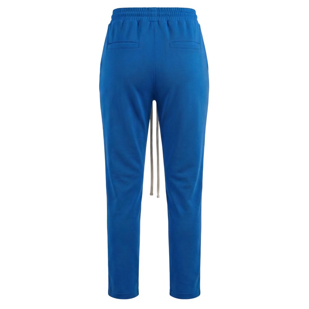 Blue viscose women's pants by Mr&Mrs Italy, featuring a relaxed fit and stylish design, perfect for casual or office wear.