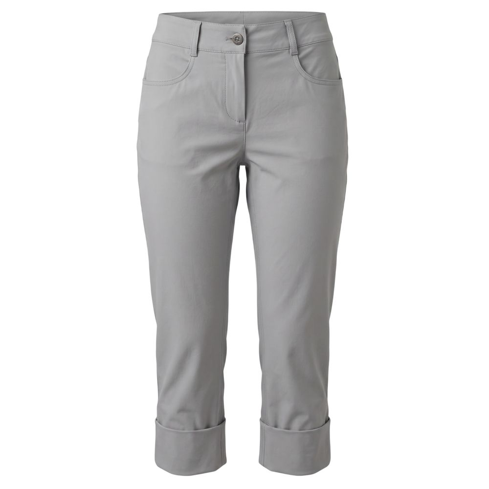 Grey cotton women's pants by Mr&Mrs Italy, featuring a relaxed fit and tailored design for casual and stylish wear.