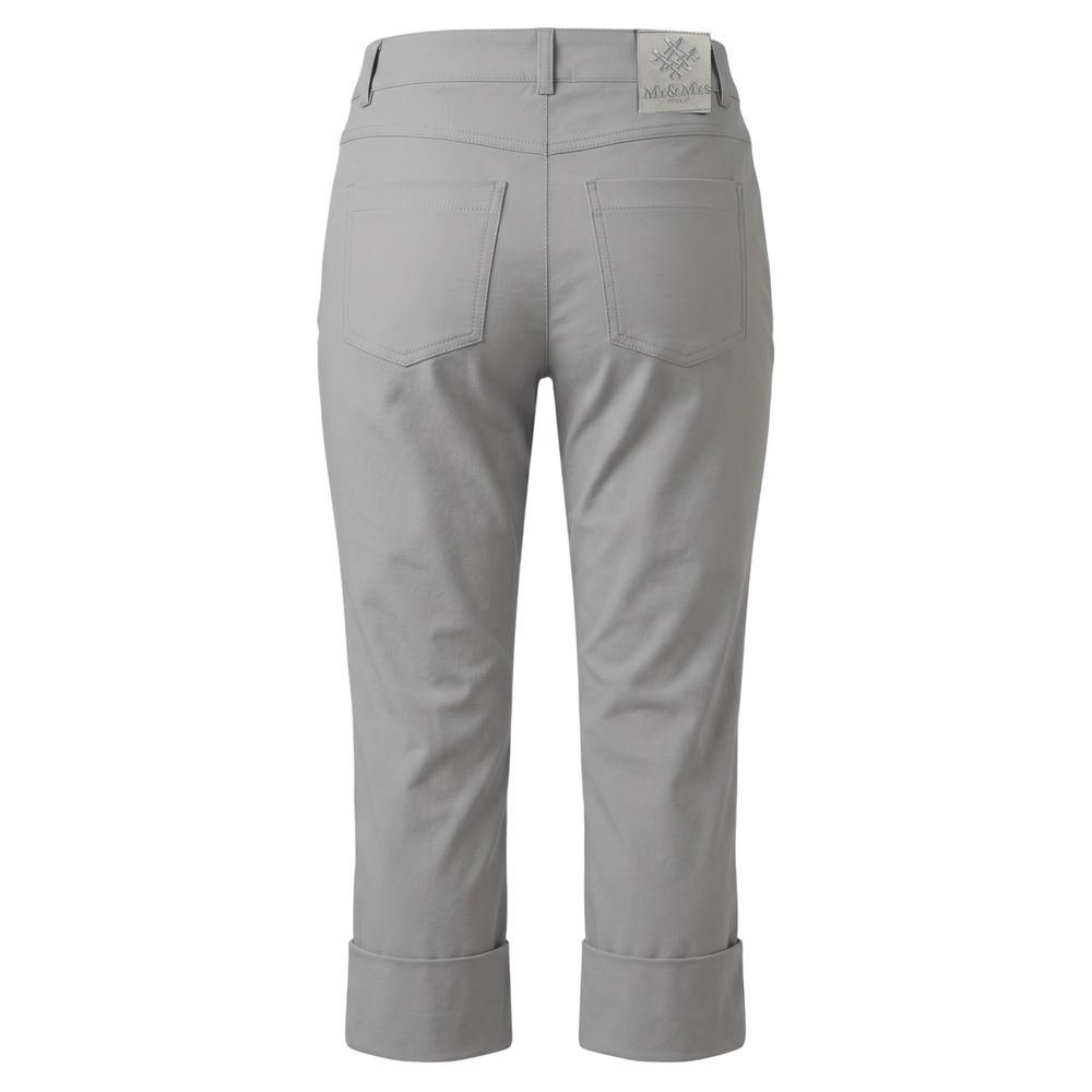 Grey cotton women’s pants by Mr&Mrs Italy, featuring a comfortable fit and stylish design.