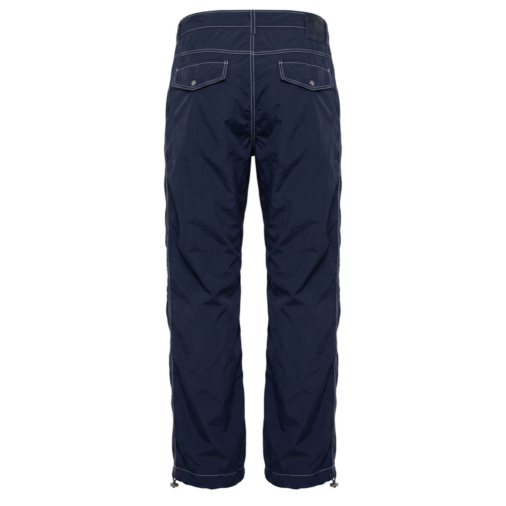 Men's blue polyamide pants from Mr&Mrs Italy, featuring a modern fit and sleek design, suitable for casual or semi-formal wear.