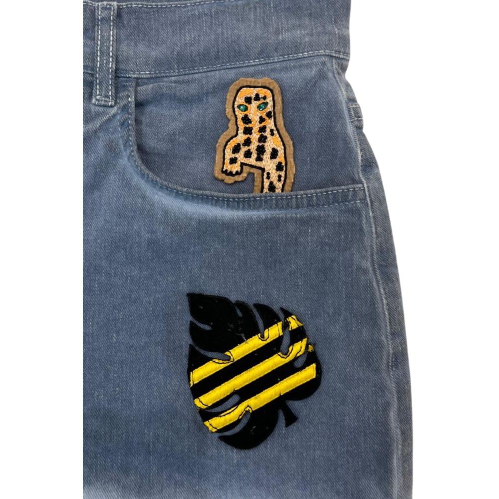 Blue cotton women’s shorts by Mr&Mrs Italy, featuring a relaxed fit and casual style for everyday wear.