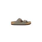 Birkenstock Gray Leather Flat Sandals - Eljoys Fashion 