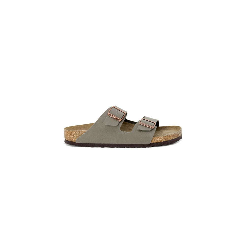 Birkenstock Gray Leather Flat Sandals Birkenstock