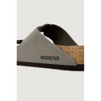 Birkenstock Gray Leather Flat Sandals - Eljoys Fashion 