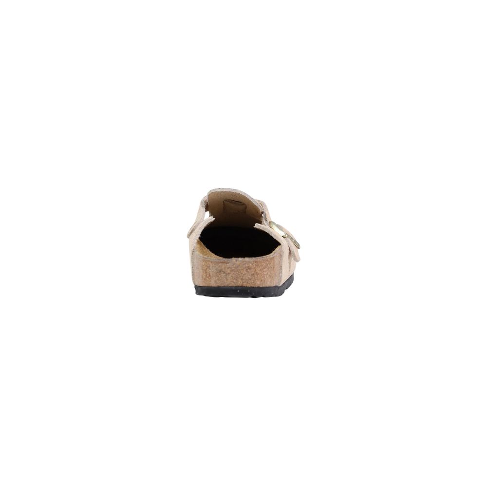 Birkenstock Beige Suede Leather Clogs Birkenstock