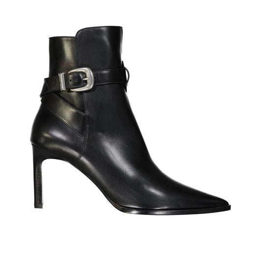 Celine Black Calfskin High Heel Boots Celine