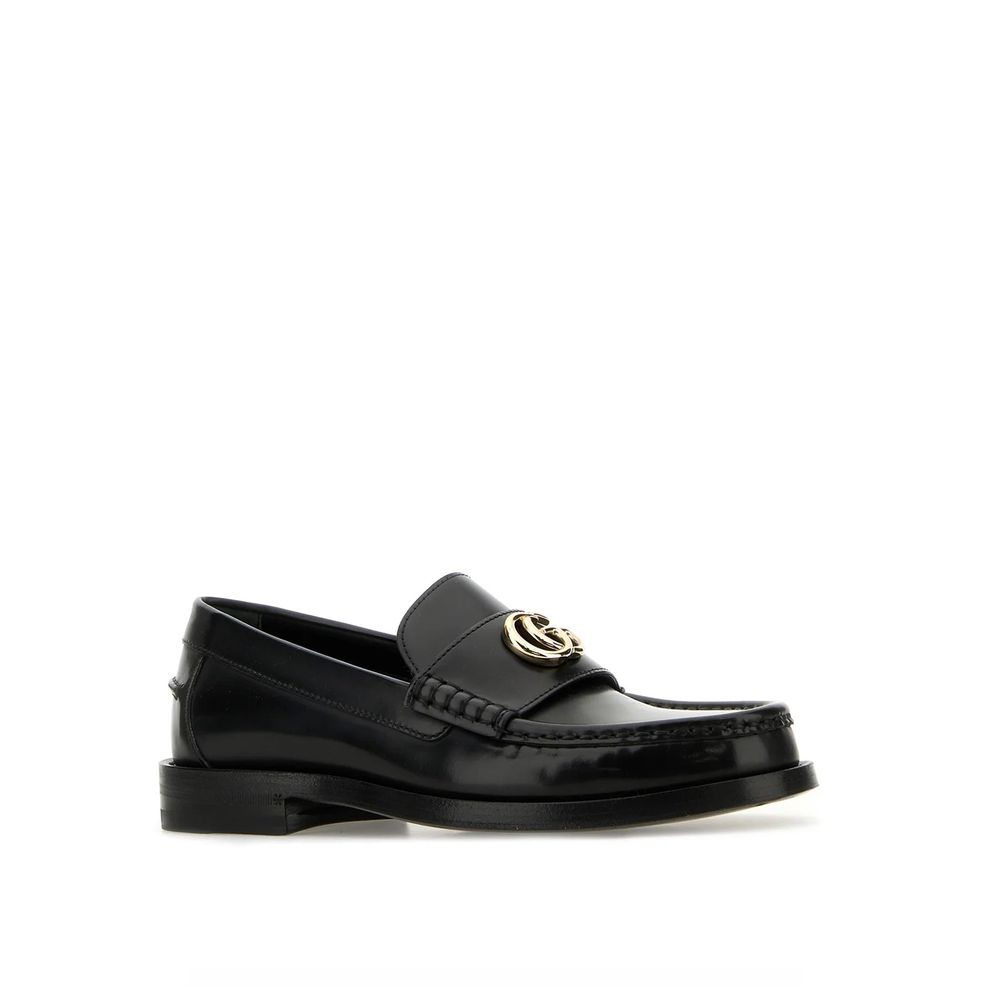 Gucci Black Leather Slip-On Loafers - Eljoys Fashion 