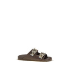 Burberry Brown Goatskin Flat Sandals