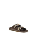 Burberry Brown Goatskin Flat Sandals