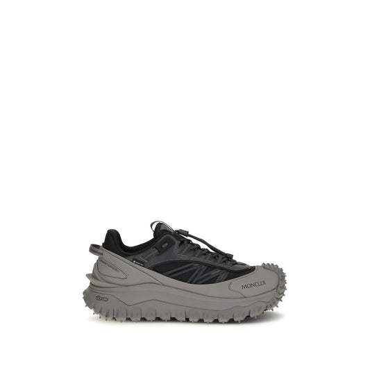 Moncler Gray Calf Leather Bos Taurus Athletic Sneakers Moncler