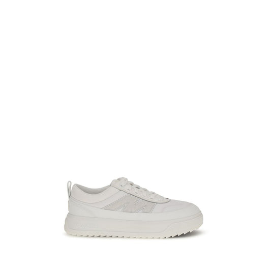 Moncler White Calf Leather Bos Taurus Athletic Sneakers Moncler
