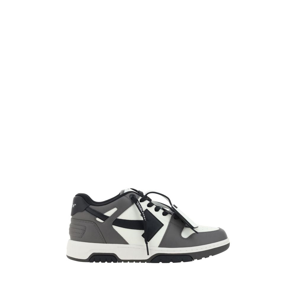 Off-White multicolor calf leather Bos Taurus athletic sneakers showing vibrant design and sporty silhouette.