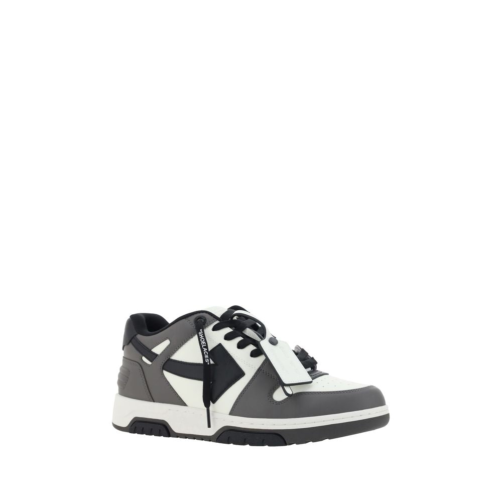 Off-White multicolor calf leather Bos Taurus athletic sneakers with stylish design and vibrant color accents.
