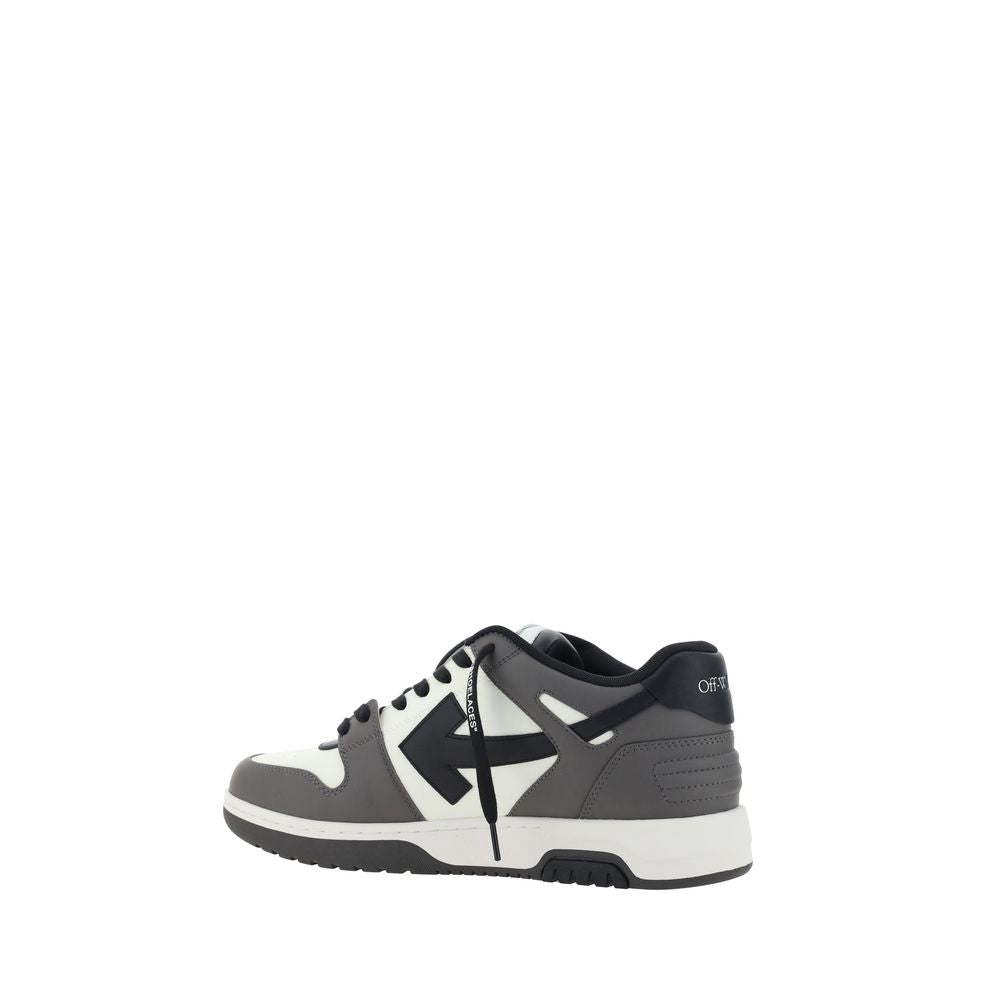 Off-White multicolor calf leather Bos Taurus athletic sneakers with stylish design and vibrant color accents.