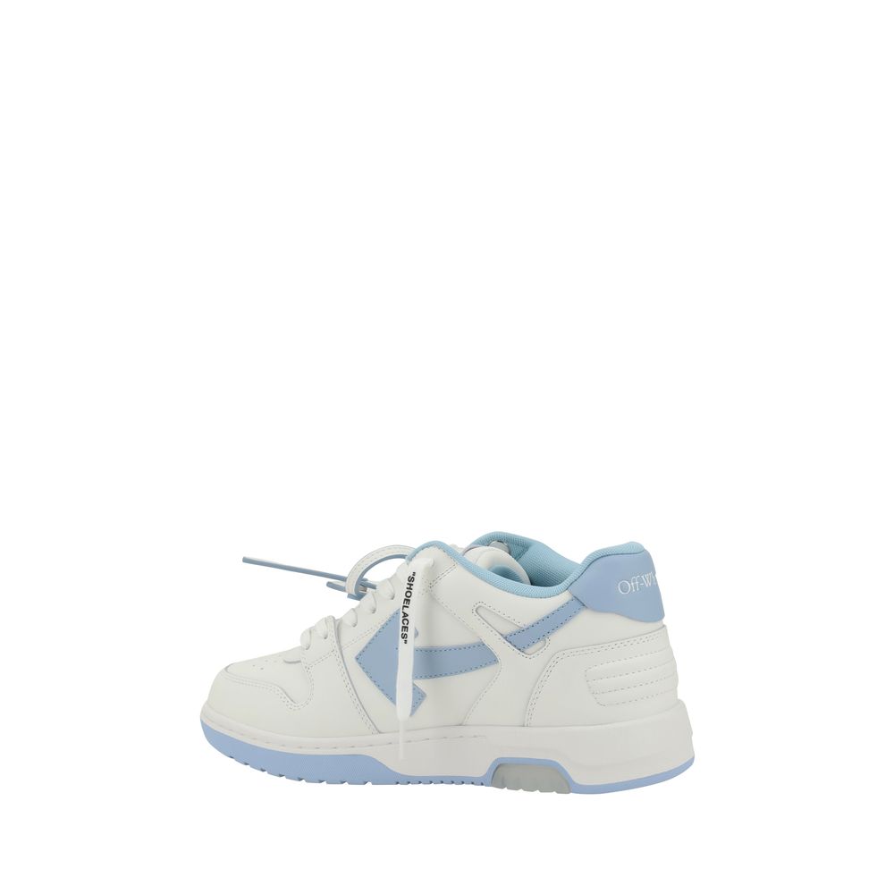 Off-White white calf leather Bos Taurus athletic sneakers with sleek design and modern detailing.