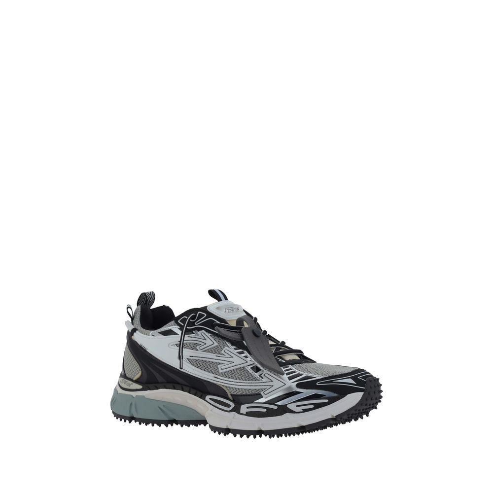 Off-White Gray Polyurethane Athletic Sneakers - Eljoys Fashion 