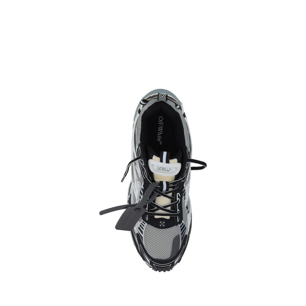 Off-White Gray Polyurethane Athletic Sneakers - Eljoys Fashion 
