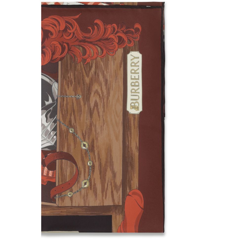 Burberry Brown Silk Scarf - Eljoys Fashion 