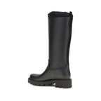 Moncler Black Pvc Rain Boots