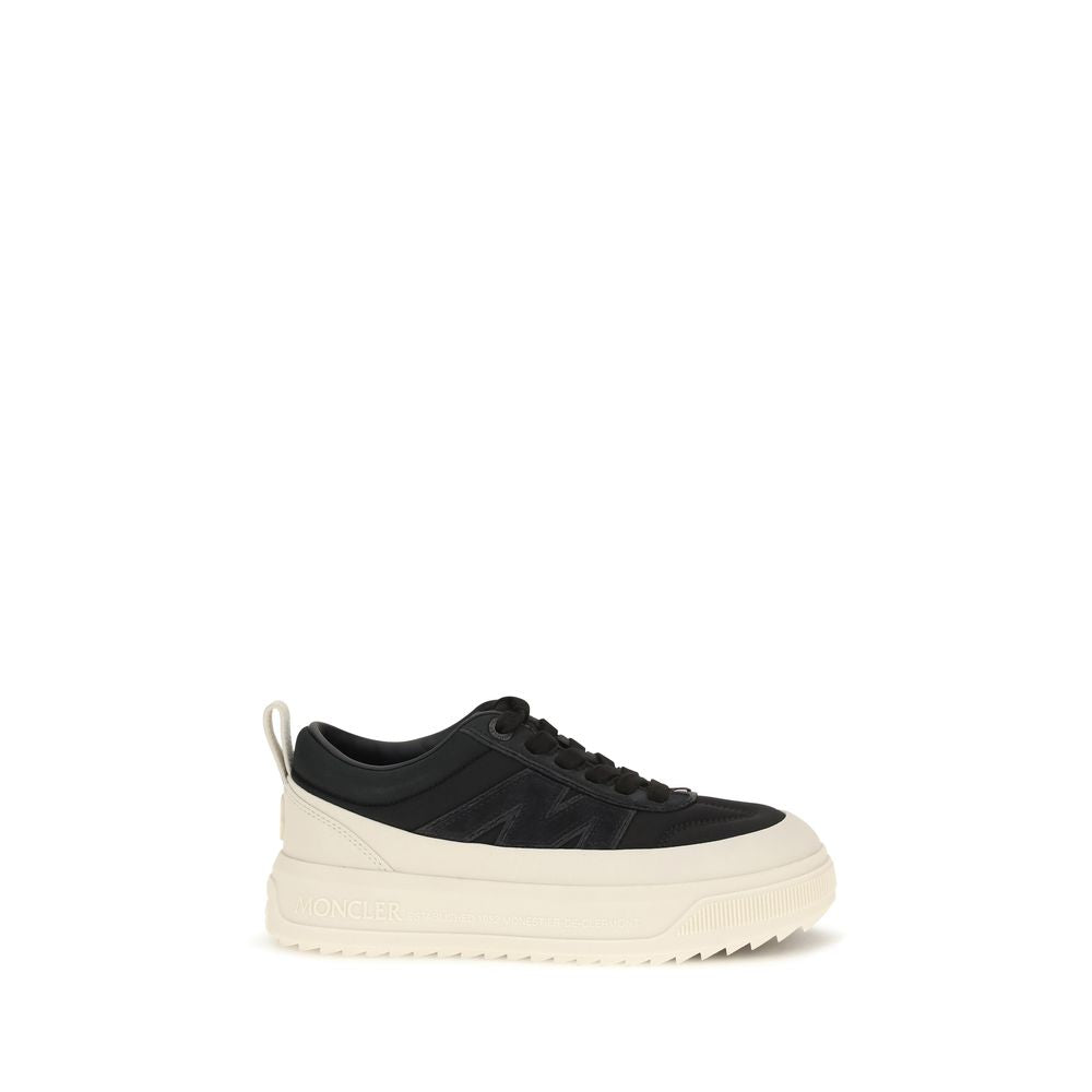 Moncler black polyamide athletic sneakers with sleek design and cushioned soles, ideal for sports and casual wear.