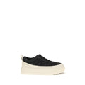 Moncler black polyamide athletic sneakers with sleek design and cushioned soles, ideal for sports and casual wear.