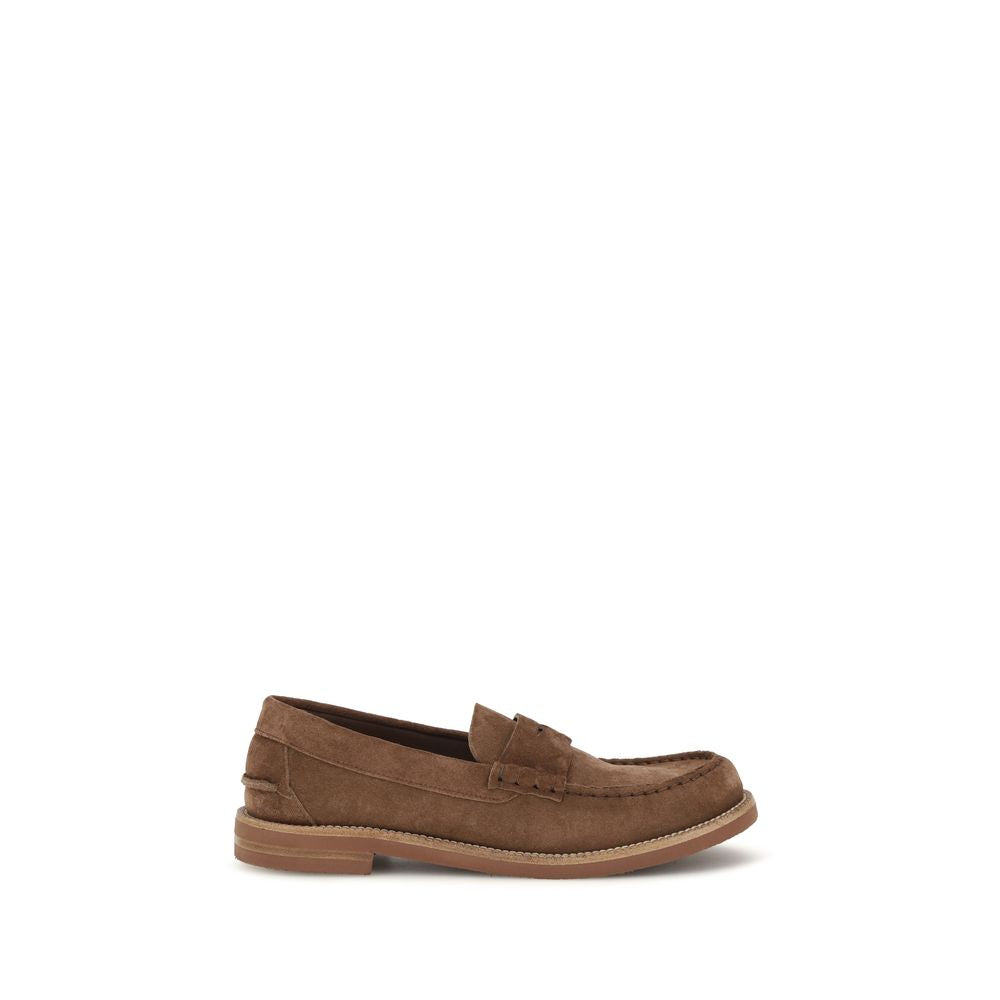 Pedro García brown suede leather slip-on loafers with sleek design and rounded toe, perfect for stylish casual or formal wear.