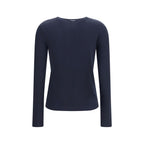 Max Mara blue Lyocell sweatshirt featuring a relaxed fit and casual style, displayed on a plain background.