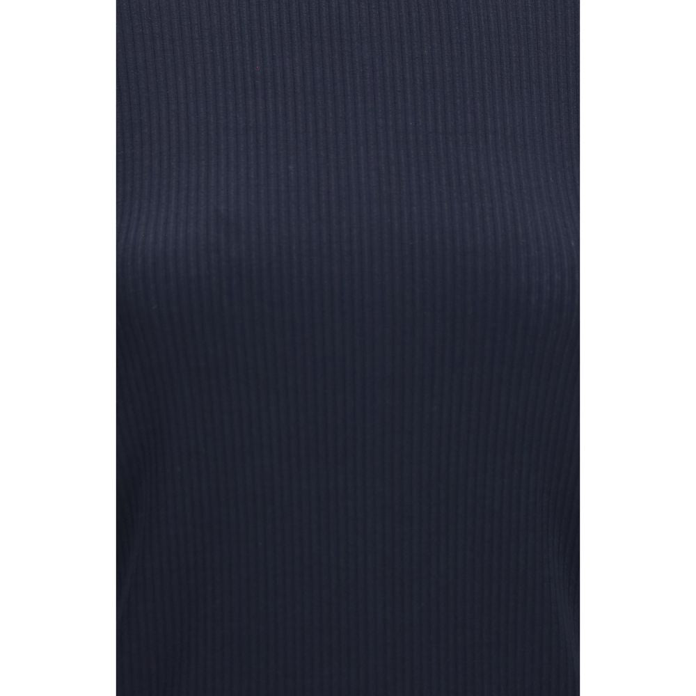 Max Mara blue Lyocell sweatshirt with a relaxed fit and long sleeves, showcasing soft fabric and casual style.