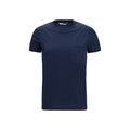 Max Mara blue cotton sportswear top with a relaxed fit and crew neckline, displayed on a white background.