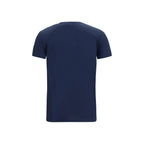 Max Mara blue cotton sportswear top with a relaxed fit, featuring a round neckline and breathable fabric.