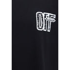 Off-White black cotton sportswear, featuring a casual fit with logo accents and comfortable fabric, suitable for athletic or everyday wear.