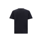Black cotton T-shirt from Off-White featuring the brand's signature design and logo on the front.