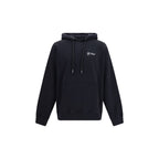 Black Off-White cotton sweatshirt with signature branding and relaxed fit, displayed on a plain background.