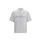 Off-White White Cotton Pattern Shirt - Eljoys Fashion 