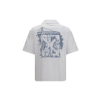 Off-White White Cotton Pattern Shirt - Eljoys Fashion 