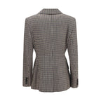 Max Mara multicolor viscose blazer with tailored fit and vibrant pattern, stylish for office or casual wear.