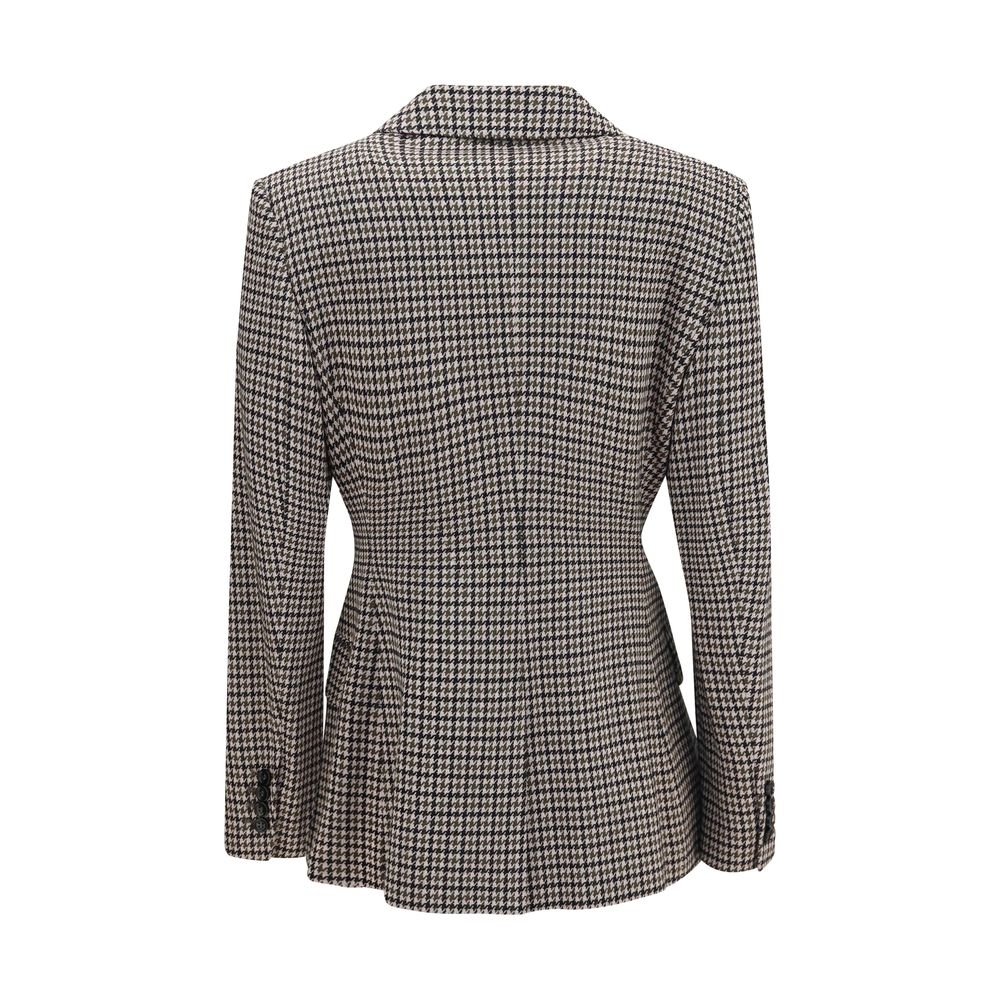 Max Mara multicolor viscose blazer with tailored fit and vibrant pattern, stylish for office or casual wear.