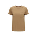 Max Mara beige cotton sportswear top with a relaxed fit and minimalist design, perfect for casual or active wear.