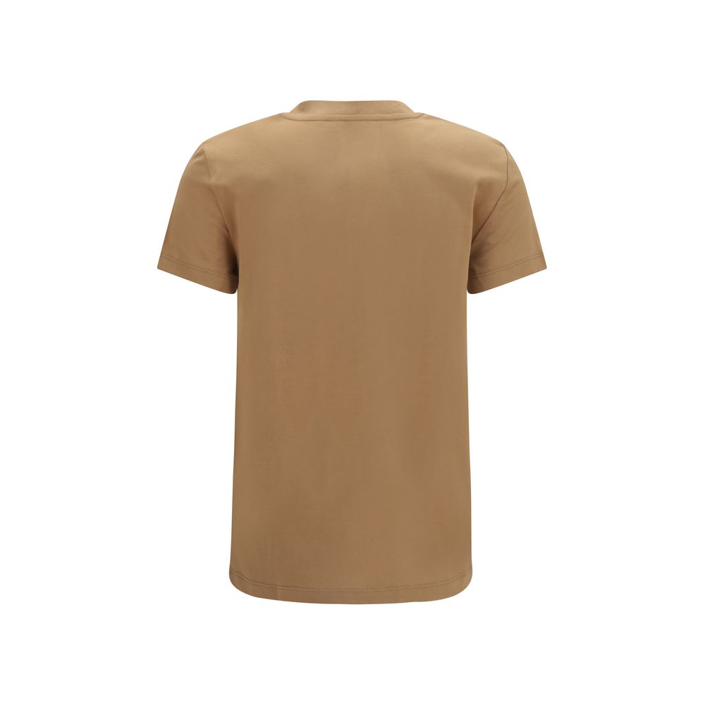 Max Mara beige cotton sportswear top with a relaxed fit and sporty design, perfect for casual and active wear.