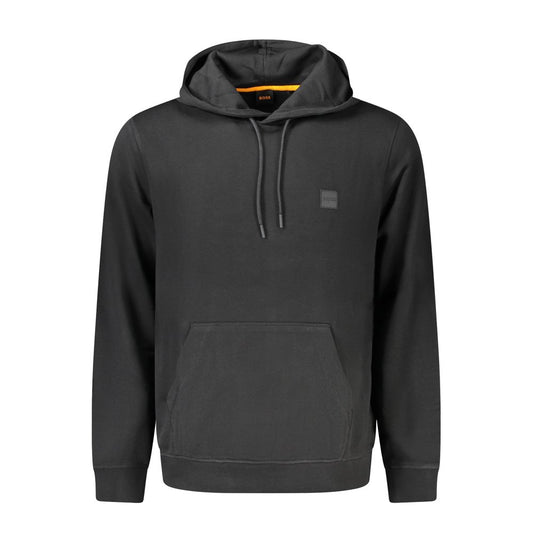 Hugo Boss Black Cotton Men's Hooded Sweatshirt Hugo Boss
