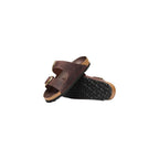 Birkenstock Brown Leather Flat Sandals