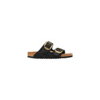 Birkenstock Black Synthetic Flat Sandals - Eljoys Fashion 