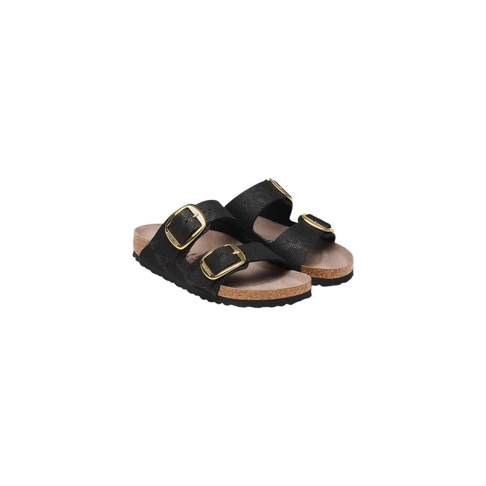 Birkenstock Black Synthetic Flat Sandals Birkenstock